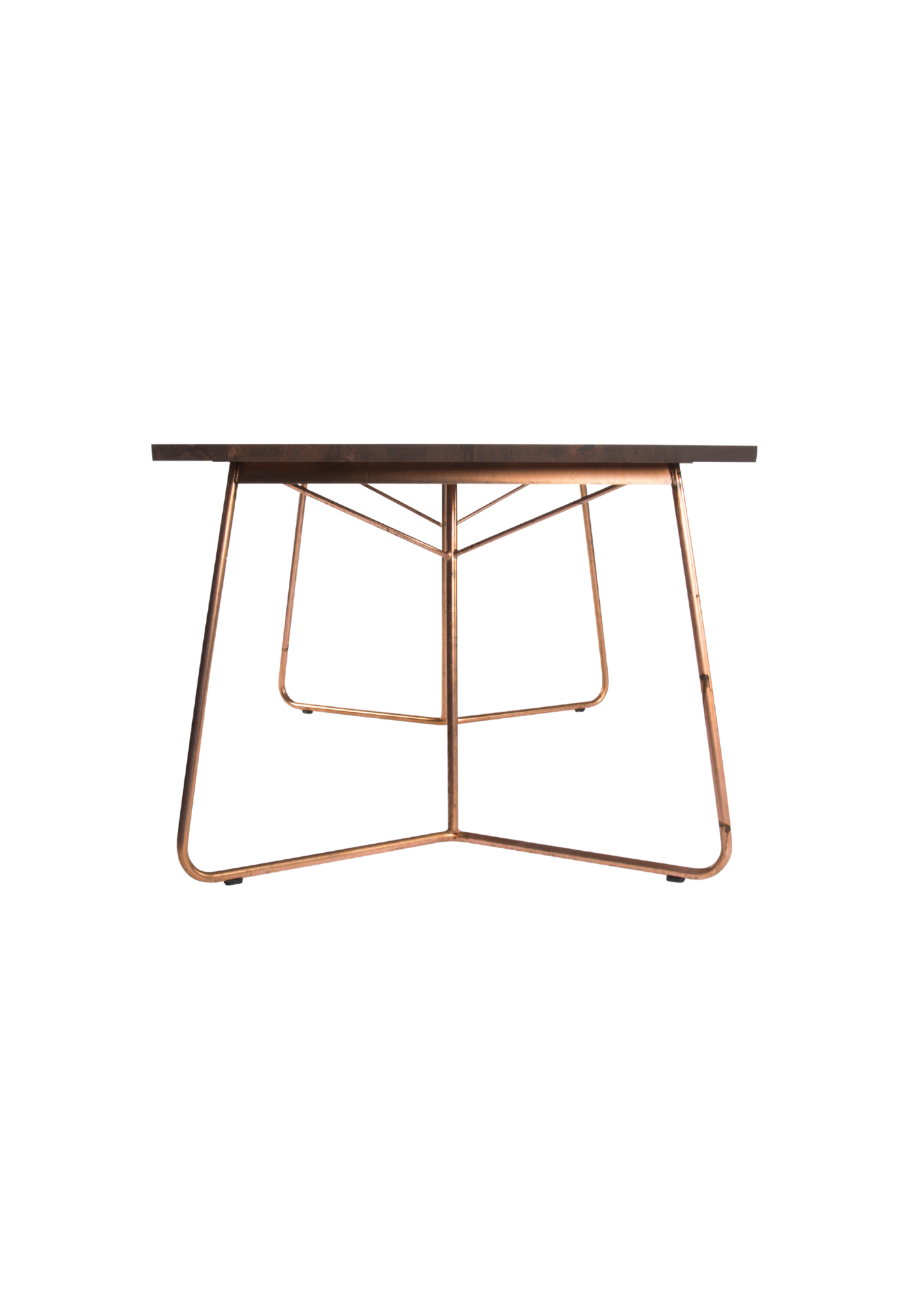 Charles Table Walnut Copper A4 Side