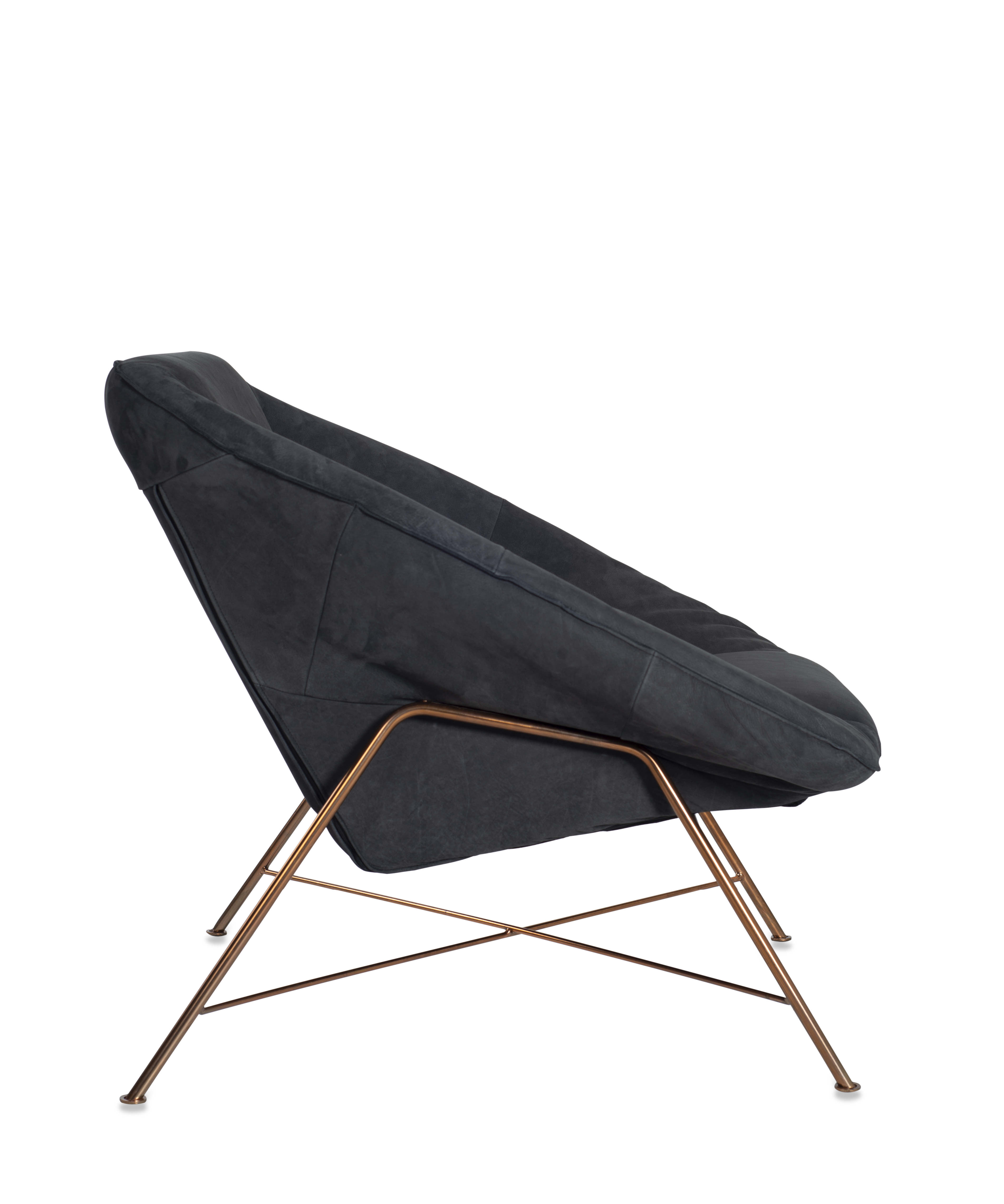 Brazil Lounge Chair Aurula Black Copper Side