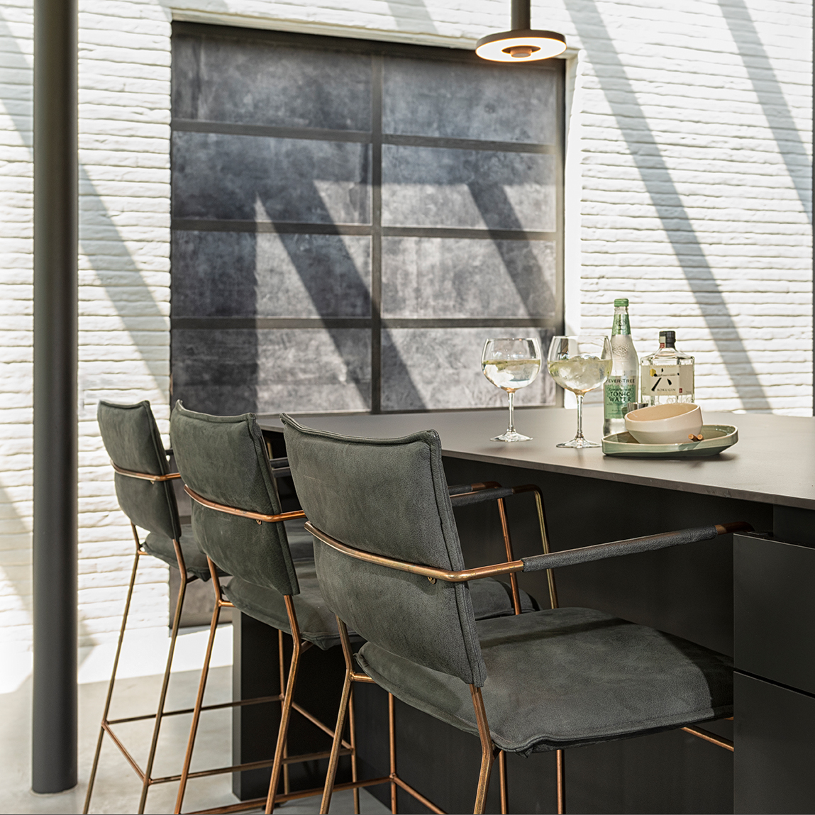 Norman Barstool Copper Aurula Black LR