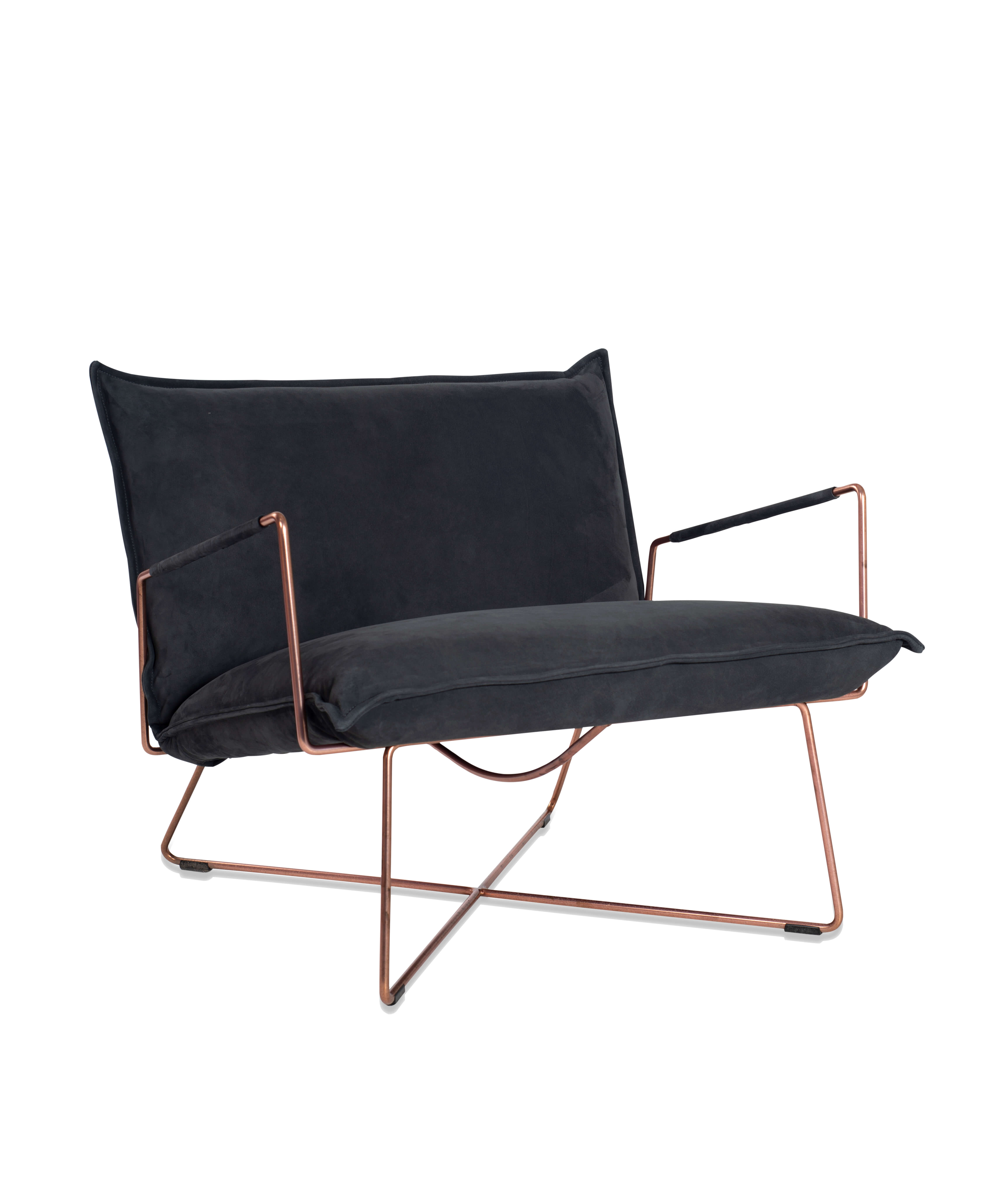 Earl Armschair With Arm Copper Aurula Black Oblique (1)