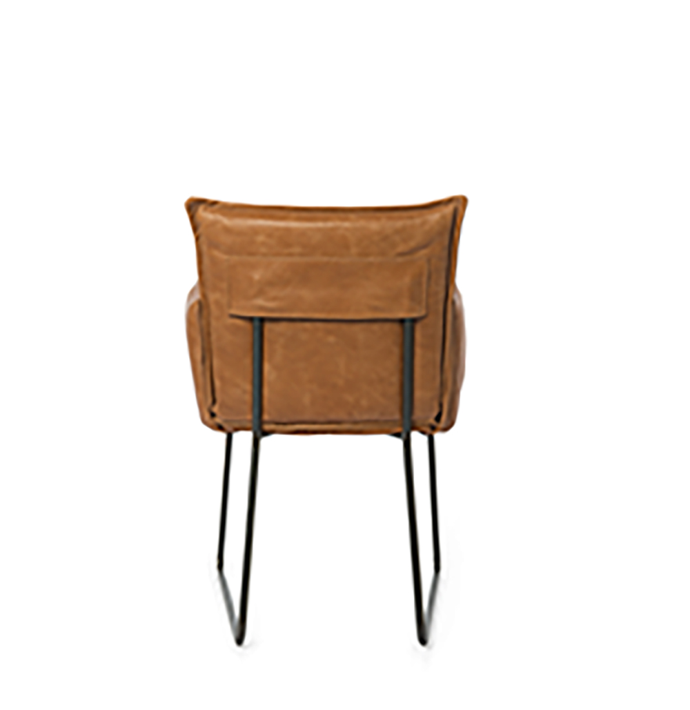Duke Dining Chair With Arm Bonaza Tan Back