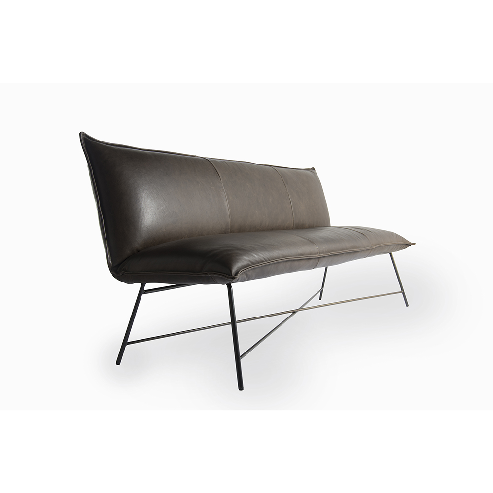 Vidar 3 Bank Luxor Grey Schuin