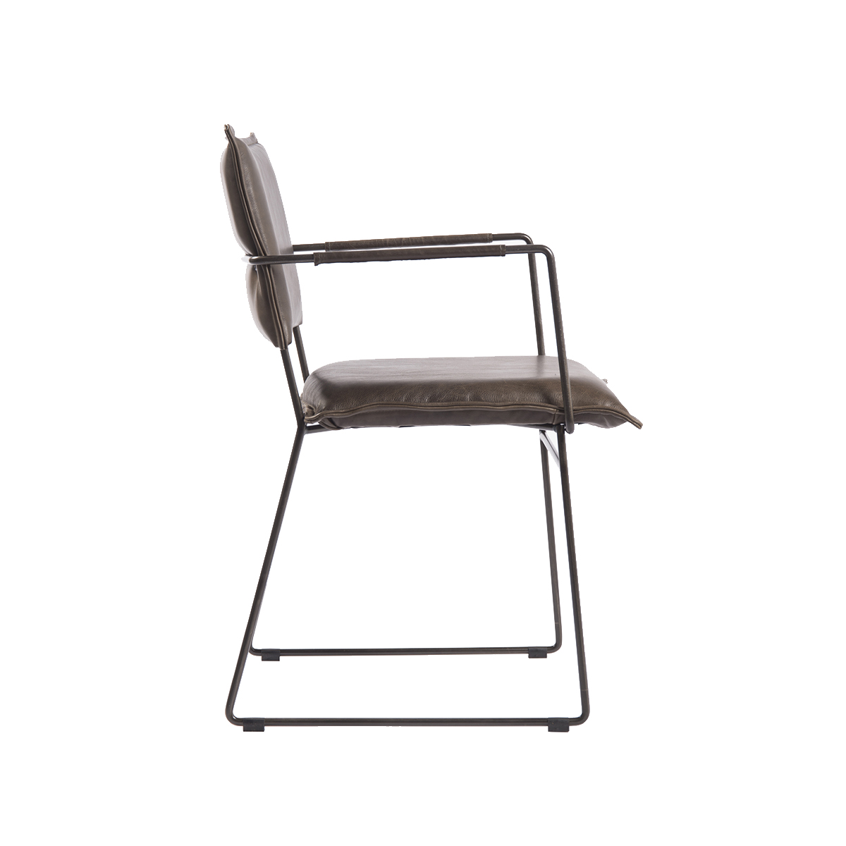 Norman Diningchair Arm Luxor Grey Side