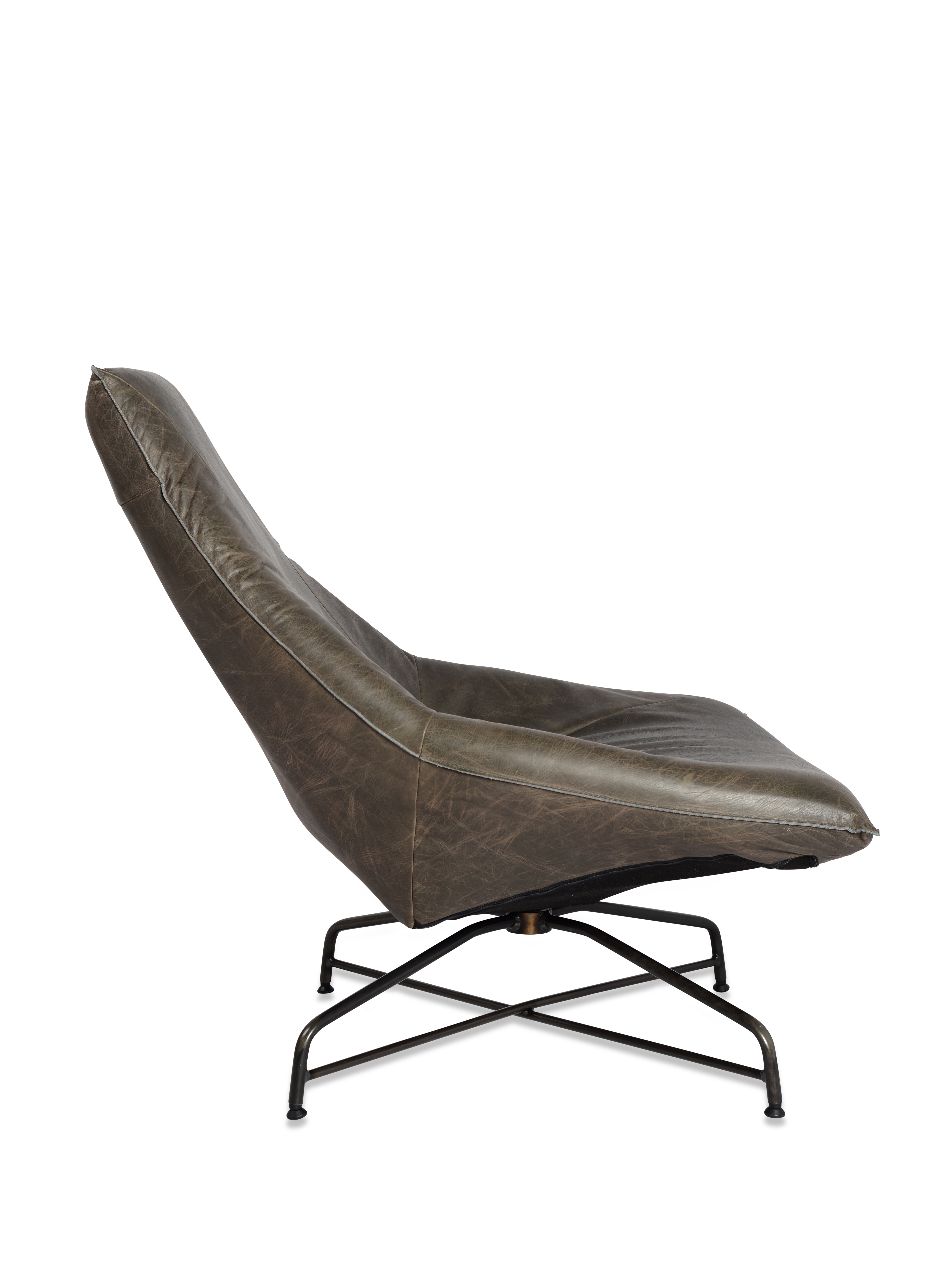 Beal Swivel Lounge Chair Bonanza Grey Old Glory Side (1)