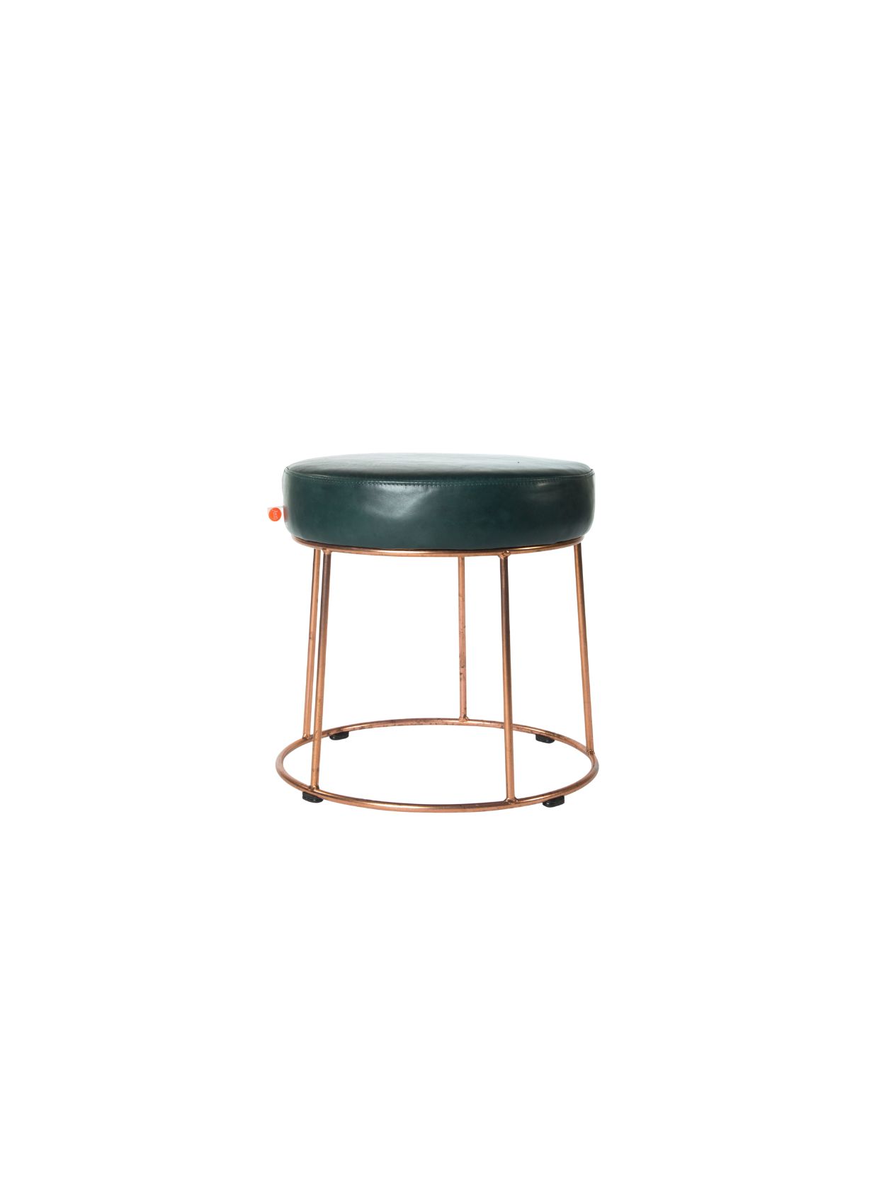 Cody Stool Low Luxor Navy Blue Copper Front WS